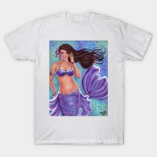 Gentle Breeze Mermaid by Renee Lavoie T-Shirt